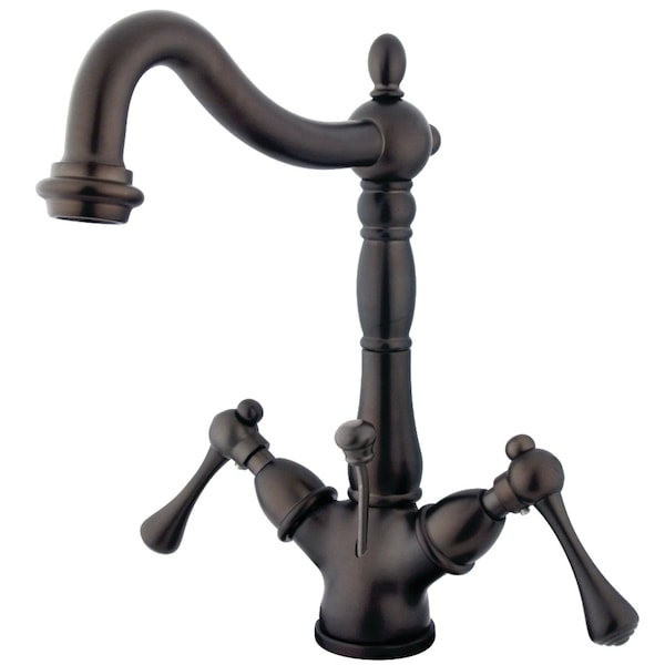 Heritage 2-Handle Bathroom Faucet W/ Brass Pop-Up & Cover Plate, Bronze